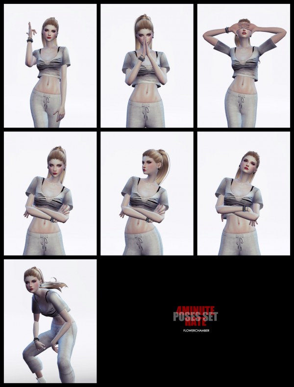  Flower Chamber: 4 Minute hate poses set