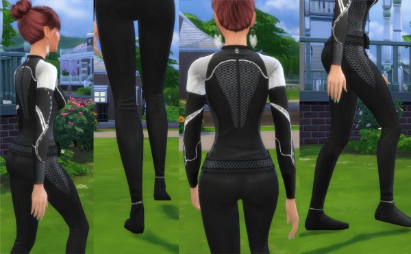 Mod The Sims: The Future Is Here   Female Hunger Games Jumpsuit by PixieLinxie