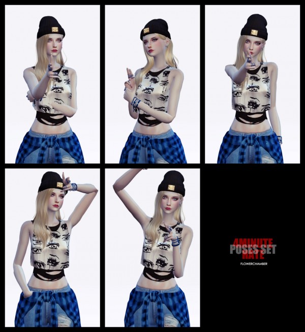  Flower Chamber: 4 Minute hate poses set