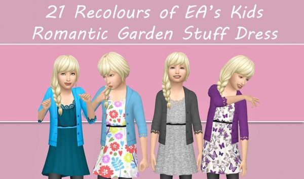  Simsworkshop: Romantic Garden Stuff Dress Recolour by xDeadGirlWalking
