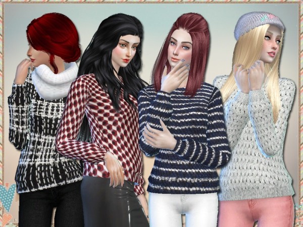  The Sims Resource: Fascino Sweaters by Simlark