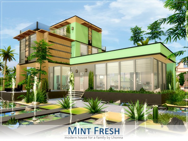  The Sims Resource: Mint Fresh house by Lhonna