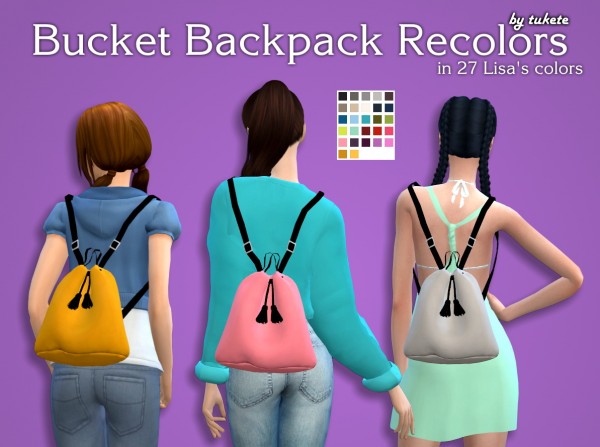  Tukete: Bucket Backpack Recolors