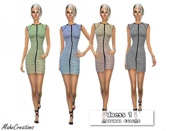  The Sims Resource: Dress 1 Natural Colors by MahoCreations
