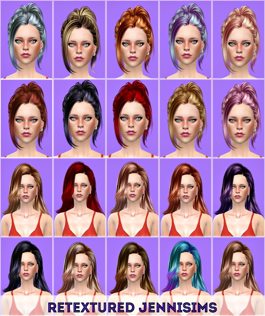  Jenni Sims: Butterflysims 171, 060 hairstyles retextured