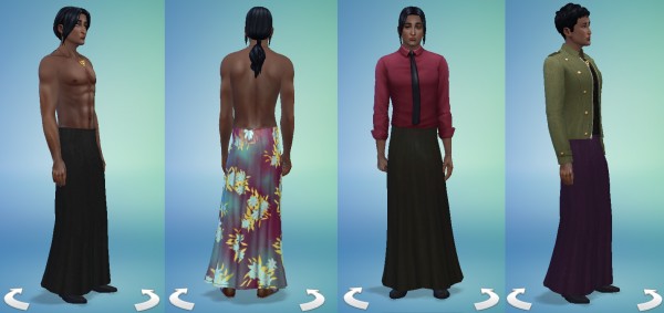  Mod The Sims: Long skirt for males! 28 colors by Velouriah