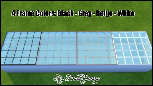  Mod The Sims: Transparent Floor Windows   Additional Glass Colors by Bakie