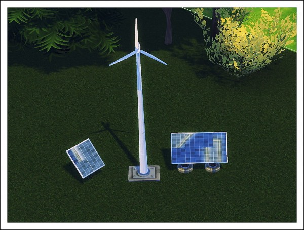  Sims 4 Designs: Windmill and Solar Panels Set