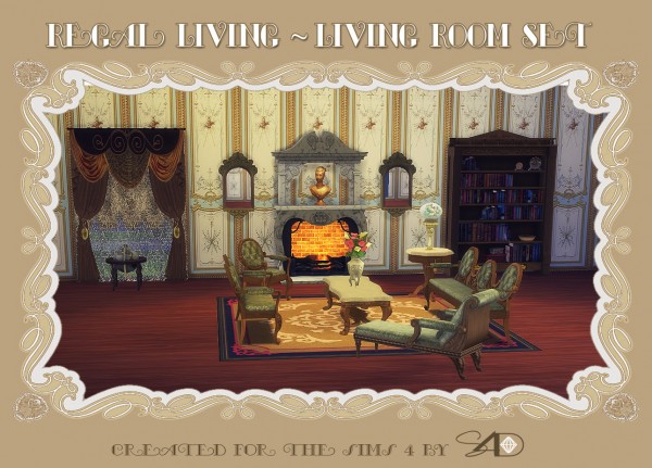  Sims 4 Designs: Regal Livingroom Set
