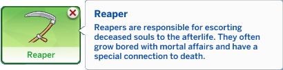  Mod The Sims: Reaper Trait by Demeg