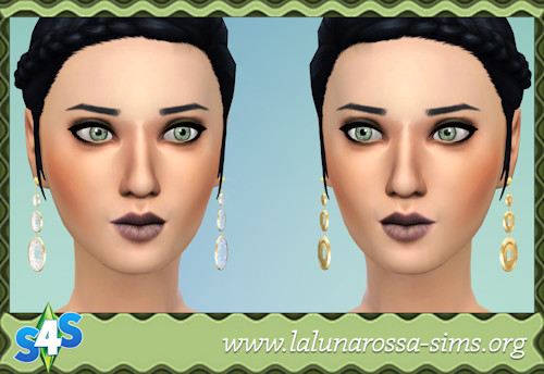  La Luna Rossa Sims: Elegant Earrings