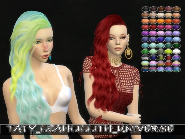  Simsworkshop: LeahLillith Universe hair retextured by Taty