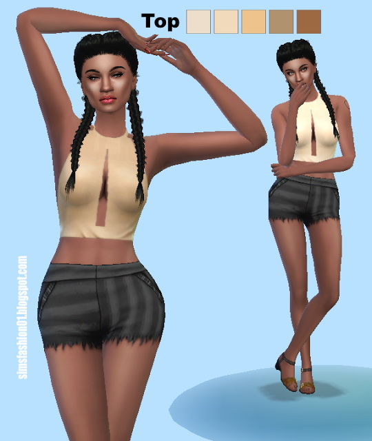  Sims Fashion 01: Top nude