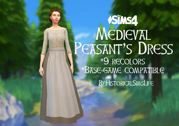  History Lovers Sims Blog: Medieval Peasants Dress