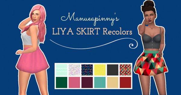  Simsworkshop: Manueapinny Liya Skirt Recolors by calisimgirl
