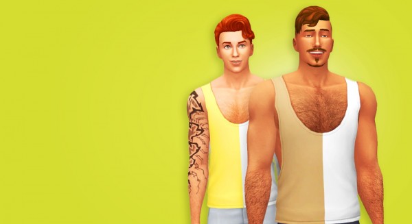  Simsworkshop: Muscle Tank Top Half Colored by OhYeahAmaral