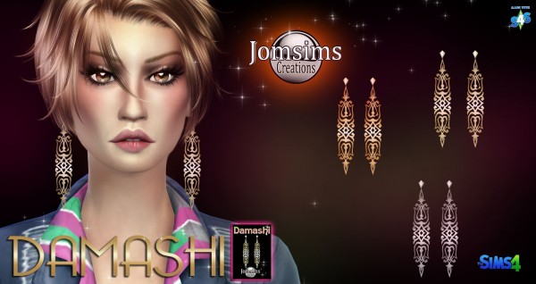  Jom Sims Creations: Damashi earrings
