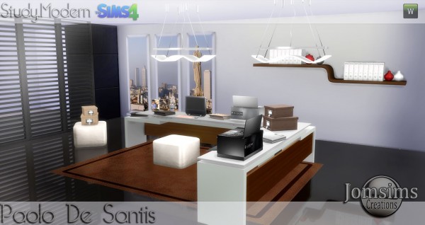 Jom Sims Creations: Modern Paolo de santis office