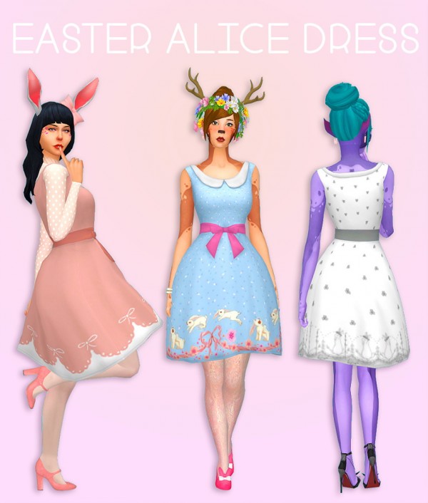  Simsworkshop: Easter Alice Dress 1 by dtron
