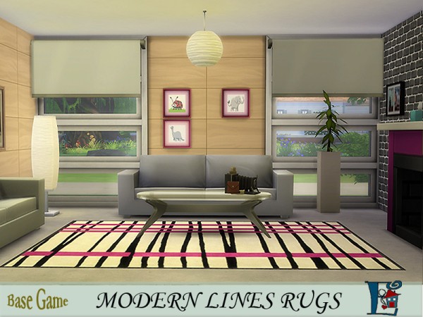  The Sims Resource: Modern lines rugs by evi