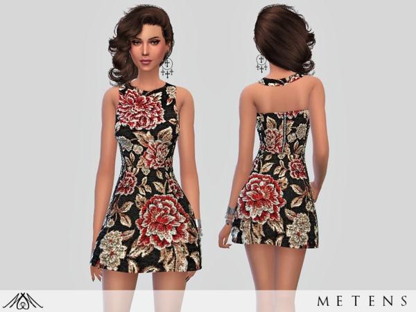  The Sims Resource: Spring flower dress 1 by EsyraM