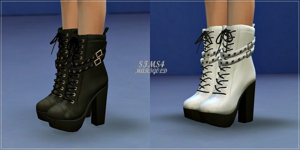  SIMS4 Marigold: Chunky Stud Leather Boots