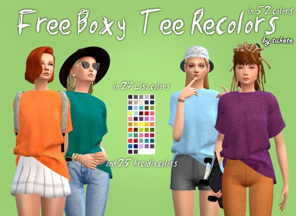  Tukete: Free Boxy Tee Recolors