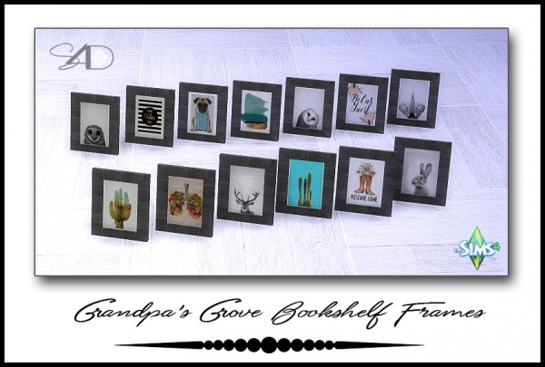  Sims 4 Designs: Grandpas Grove bookshelf frames