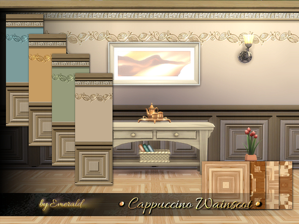  The Sims Resource: Cappuccino Wainscot by emerald