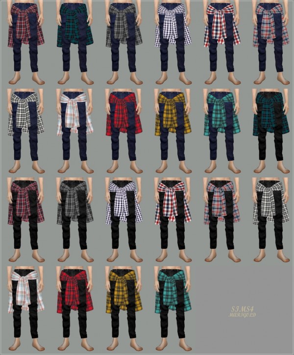  SIMS4 Marigold: Tied Shirt Jeans