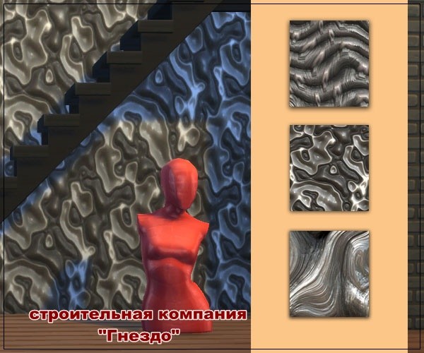  Sims 3 by Mulena: Metal 01 walls