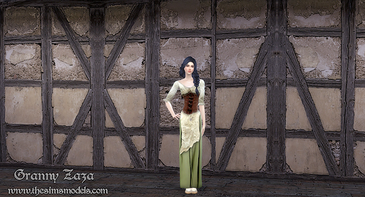  The Sims Models: Medieval walls by Granny Zaza