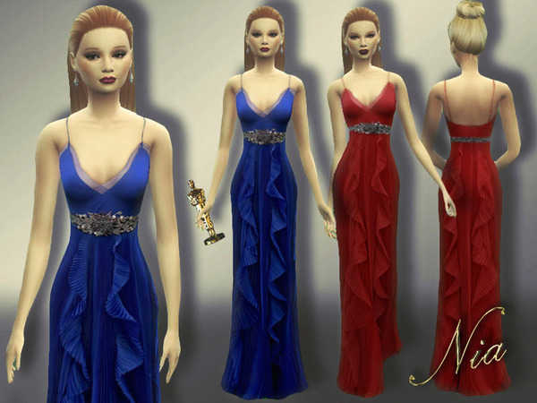  The Sims Resource: Brie Larsons 2016 Oscars Dress by Nia