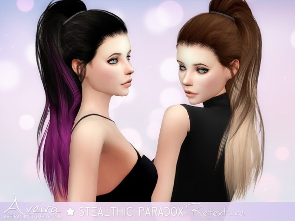  Aveira Sims 4: Stealthic  Paradox hairstyle retextured