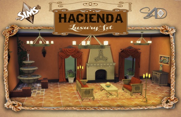  Sims 4 Designs: Hacienda Luxury Set converted from TS3 to TS4
