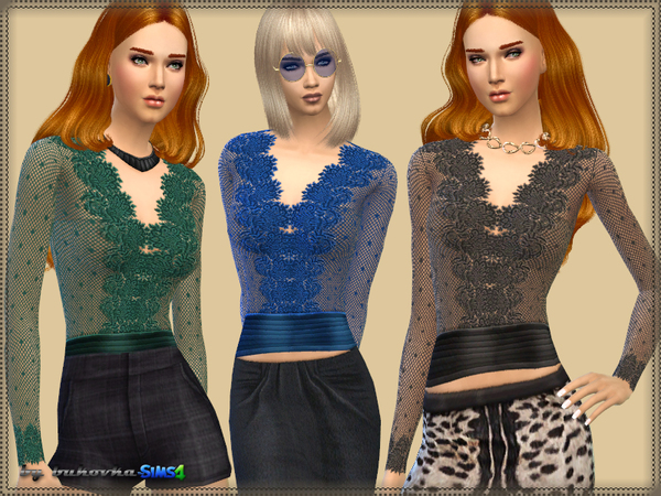  The Sims Resource: Top & Neckline by bukovka
