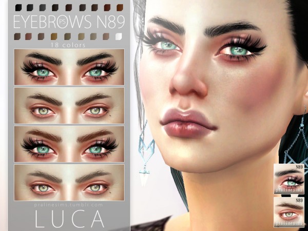  The Sims Resource: Luca Eyebrows N89 by Pralinesims