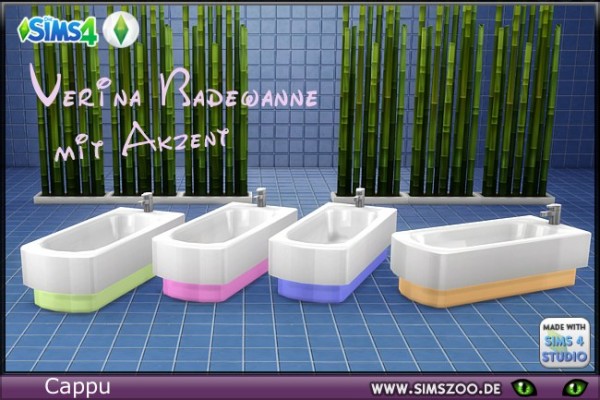  Blackys Sims 4 Zoo: Verina bathtub accent by Cappu
