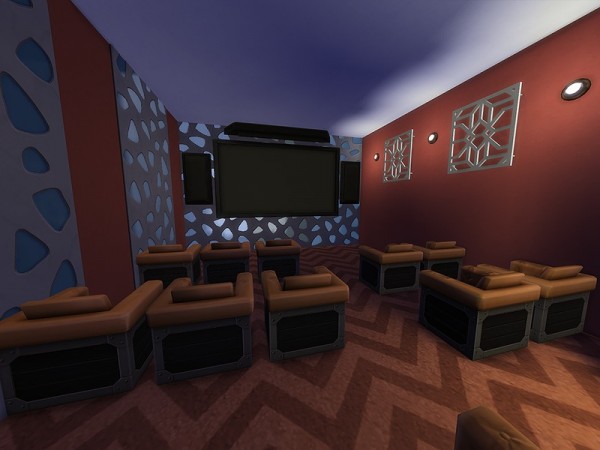  The Sims Resource: Kozier Movie Theatre by Ineliz
