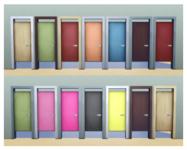  Mod The Sims: Simple Toilet Stall Door by Menaceman44