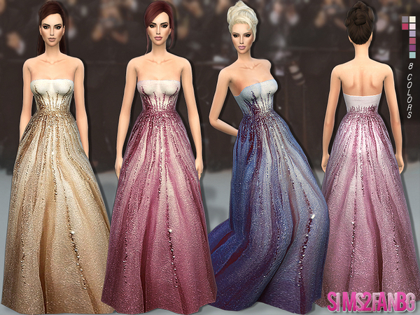  The Sims Resource: 142   Oscar gown by sims2fanbg