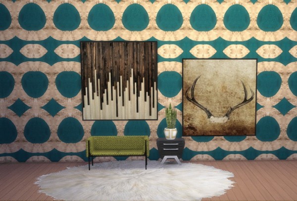  Sims 4 Designs: Autumn Suede and Rose Gold Foil Walls