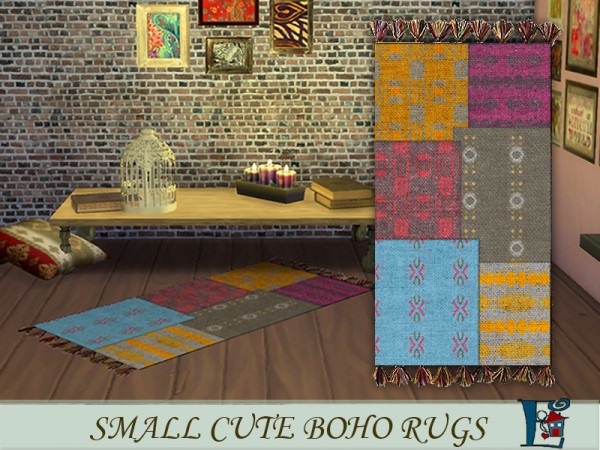  The Sims Resource: Small cute boho rugs by evi