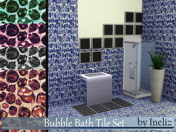  The Sims Resource: Bubble Bath Tile Set by Ineliz