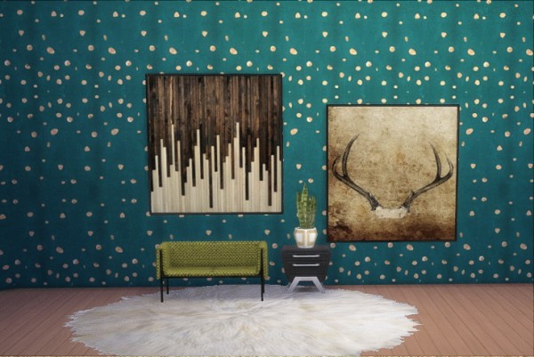 Sims 4 Designs: Autumn Suede and Rose Gold Foil Walls