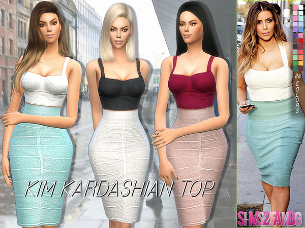  The Sims Resource: 144   Kim Kardashian Top by sims2fanbg