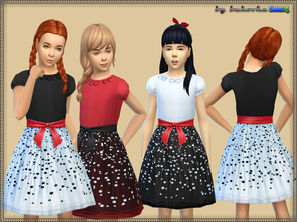  The Sims Resource: Dress Speckled by Bukovka