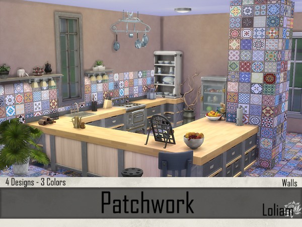  The Sims Resource: Set Patchwork Tiles by LoliamSims