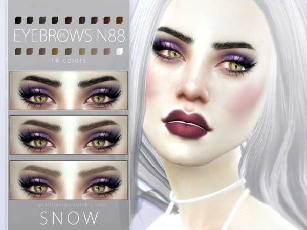  The Sims Resource: Eyebrow Pack N12 by Pralinesims