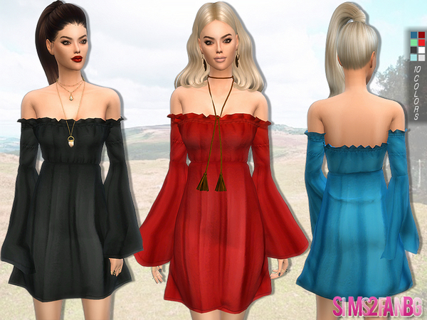  The Sims Resource: 148   Boho dress by Sims2fanbg